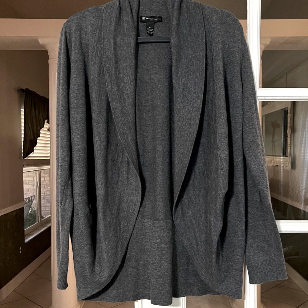 INC brand gray cardigan sweater, size XL